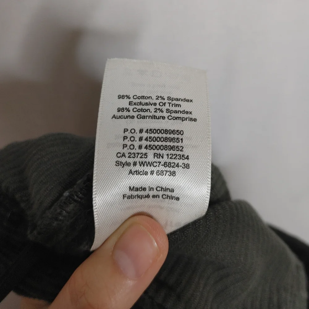 Aritzia Wilfred Free Corduroy Pants Wide Leg High‎ Rise Ankle Olive Green Size 2 - Picture 10 of 10